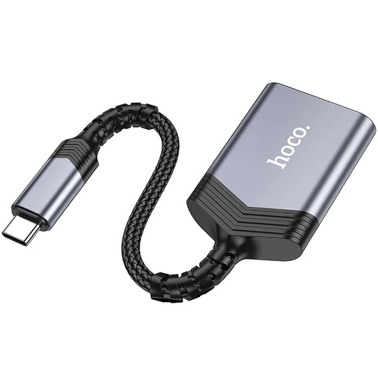 Čítačka kariet Lightning HOCO UA25, SD - microSD, Sivá