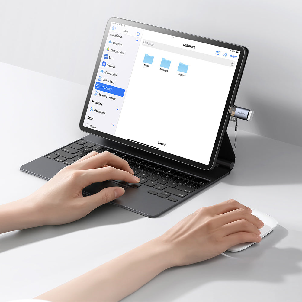 Čítačka kariet Lightning McDodo OT-7850, USB-A (OTG) - microSD, Čierna