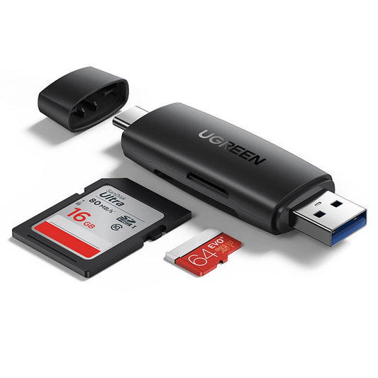 Čítačka kariet USB / USB-C UGREEN CM304, SD - microSD, čierna