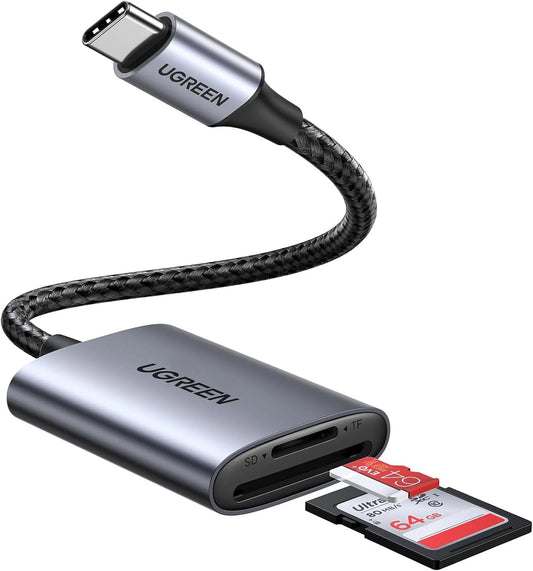 Čítačka kariet USB-C UGREEN CM401, SD - microSD, Sivá