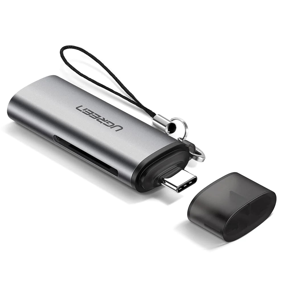 Čítačka kariet USB-C UGREEN CM184, SD - microSD, Sivá