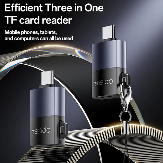 Čítačka kariet USB Yesido GS37, microSD, čierna