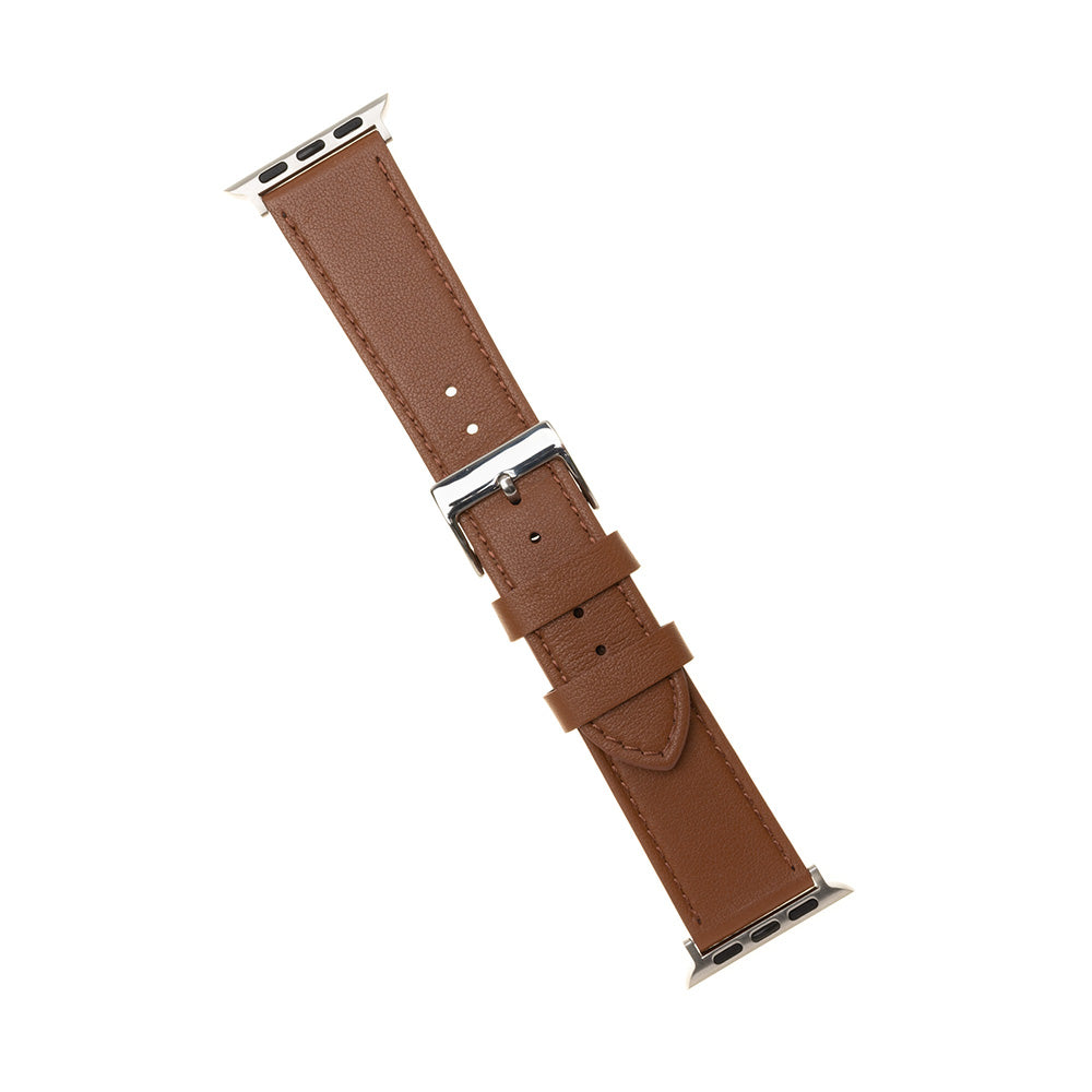 Remienok Fixed Leather pre Apple Watch 49mm / 46mm / 45mm / 44mm / 42mm Series, Hnedý