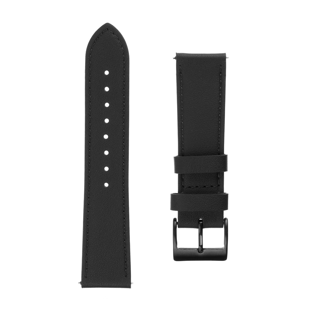 Fixed Leather remienok pre Huawei Watch / Xiaomi Watch Series, 22mm, Čierny