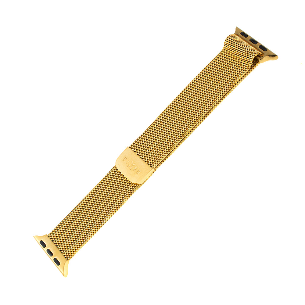 Fixed Mesh remienok pre Apple Watch 42mm / 41mm / 40mm / 38mm Series, Zlatý
