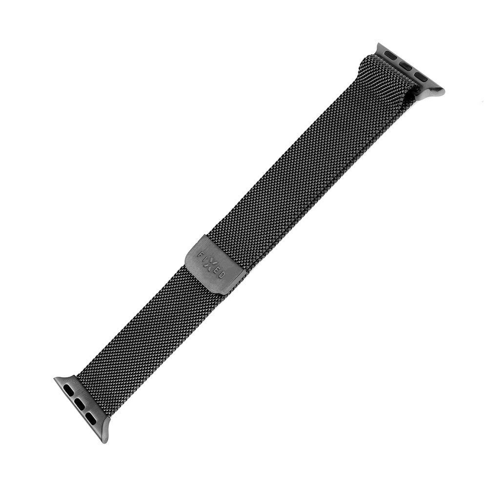 Fixed Mesh remienok pre Apple Watch 42mm / 41mm / 40mm / 38mm Series, Čierny