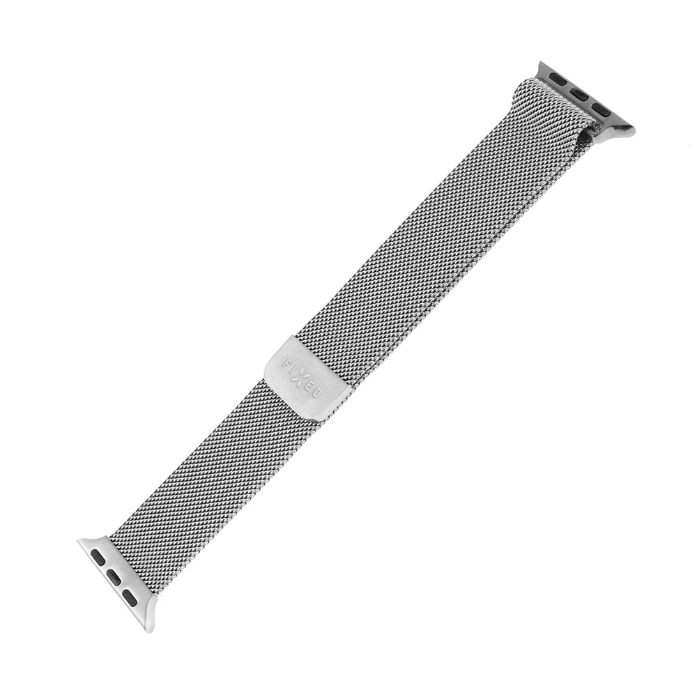 Fixed Mesh remienok pre Apple Watch 49mm / 46mm / 45mm / 44mm / 42mm Series, Strieborný