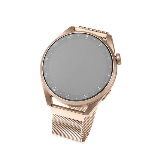 Remienok Fixed Mesh pre Huawei Watch / Garmin Watch Series, 18mm, Ružovo-zlatý