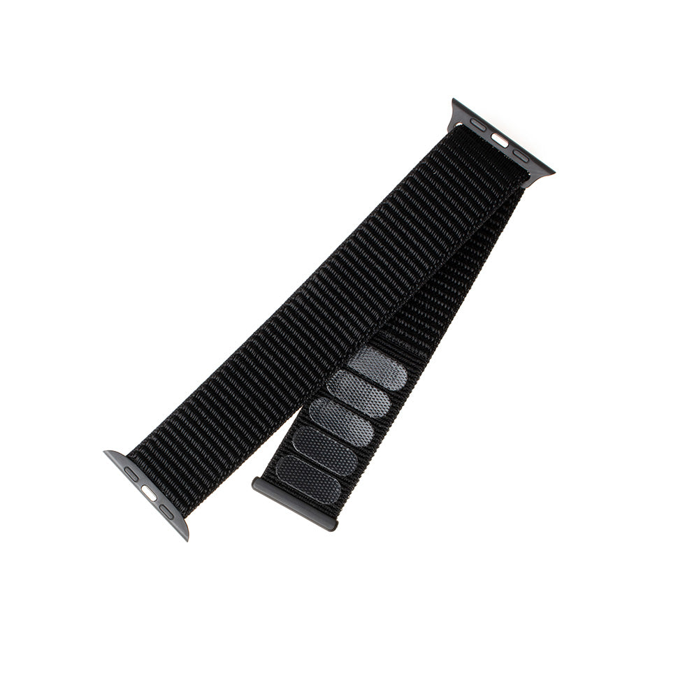 Fixed Nylon remienok pre Apple Watch 49mm / 46mm / 45mm / 44mm / 42mm Series, Čierny