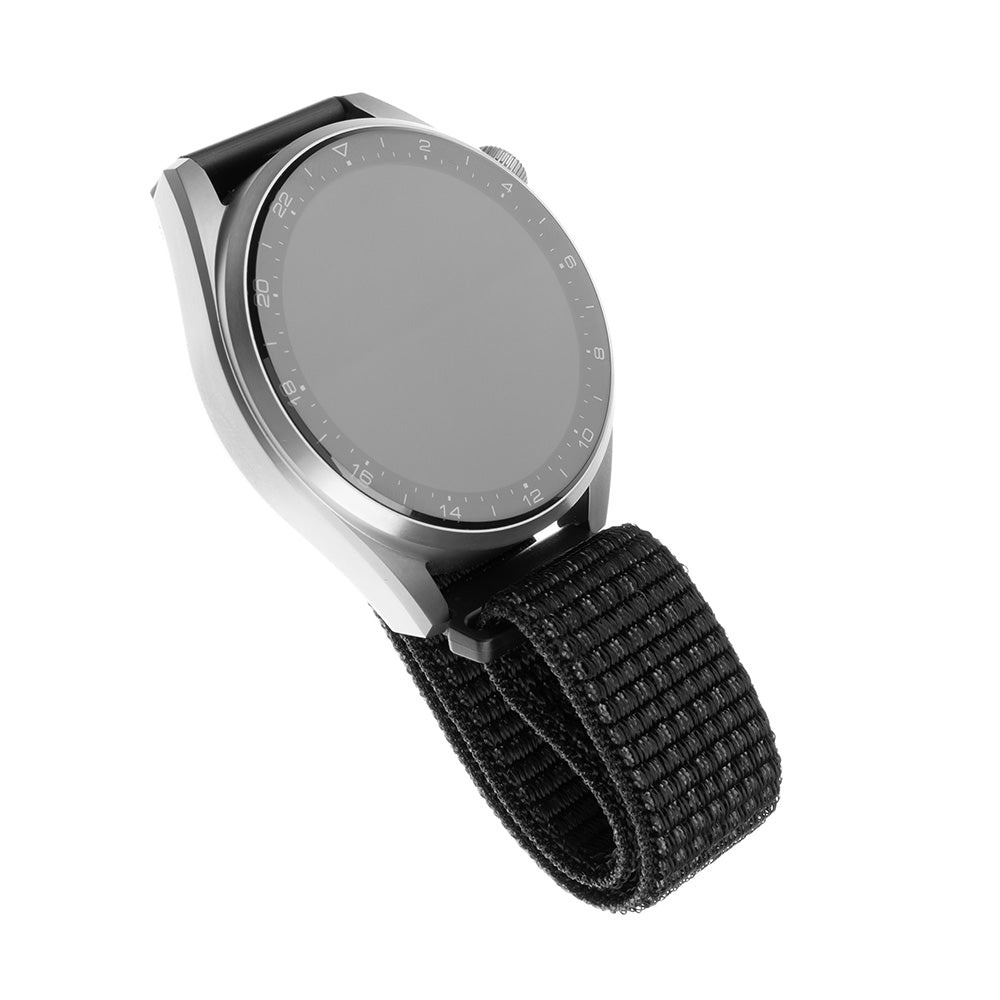 Fixed Nylon remienok pre Huawei Watch / Xiaomi Watch Series, 22mm, Matná Čierna