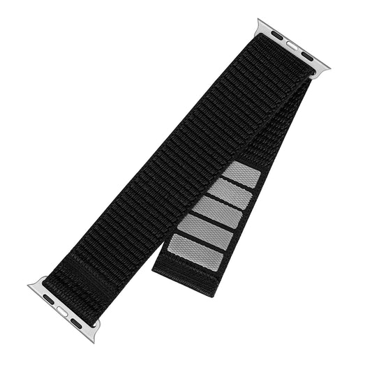 Športový nylonový remienok Fixed pre Apple Watch 42mm / 41mm / 40mm / 38mm Series, čierny