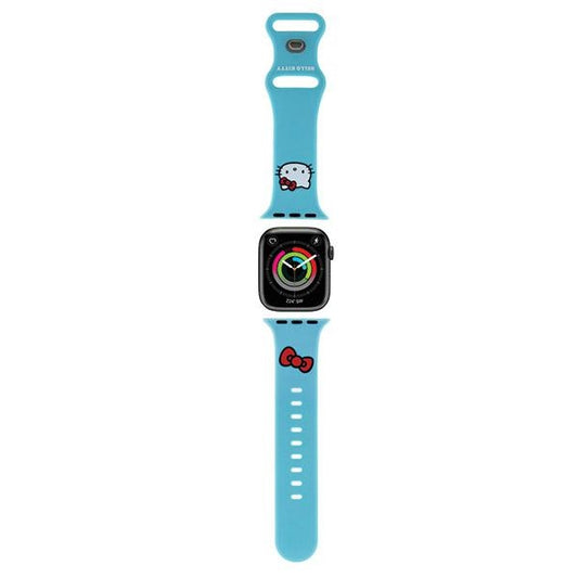 Remienok Hello Kitty Silicone Kitty Head pre Apple Watch 42mm / 41mm / 40mm / 38mm Series, Modrý