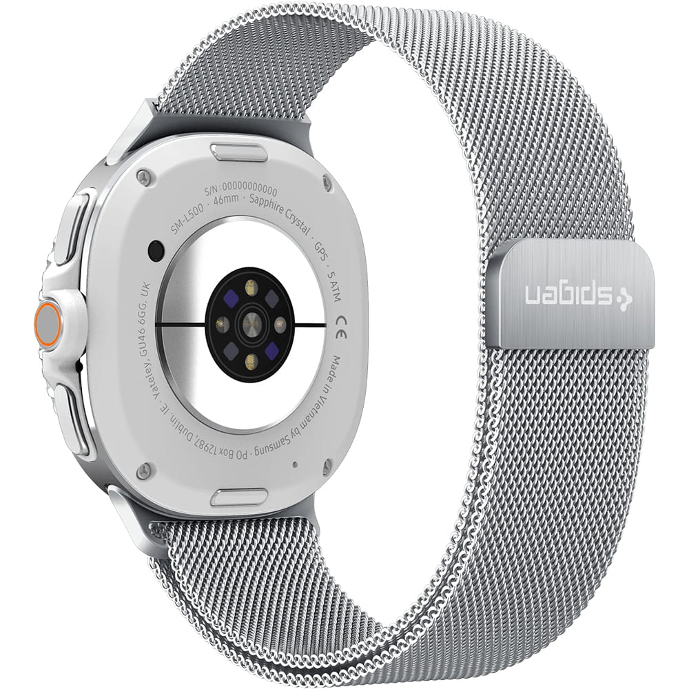 Remienok Spigen Metal Fit pre Samsung Galaxy Watch9 / Watch8 / Watch8 Classic Series, Strieborný AMP10121