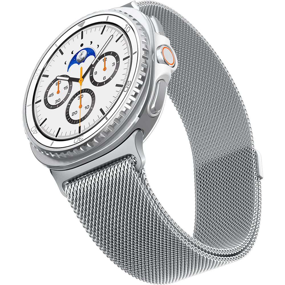 Remienok Spigen Metal Fit pre Samsung Galaxy Watch9 / Watch8 / Watch8 Classic Series, Strieborný AMP10121