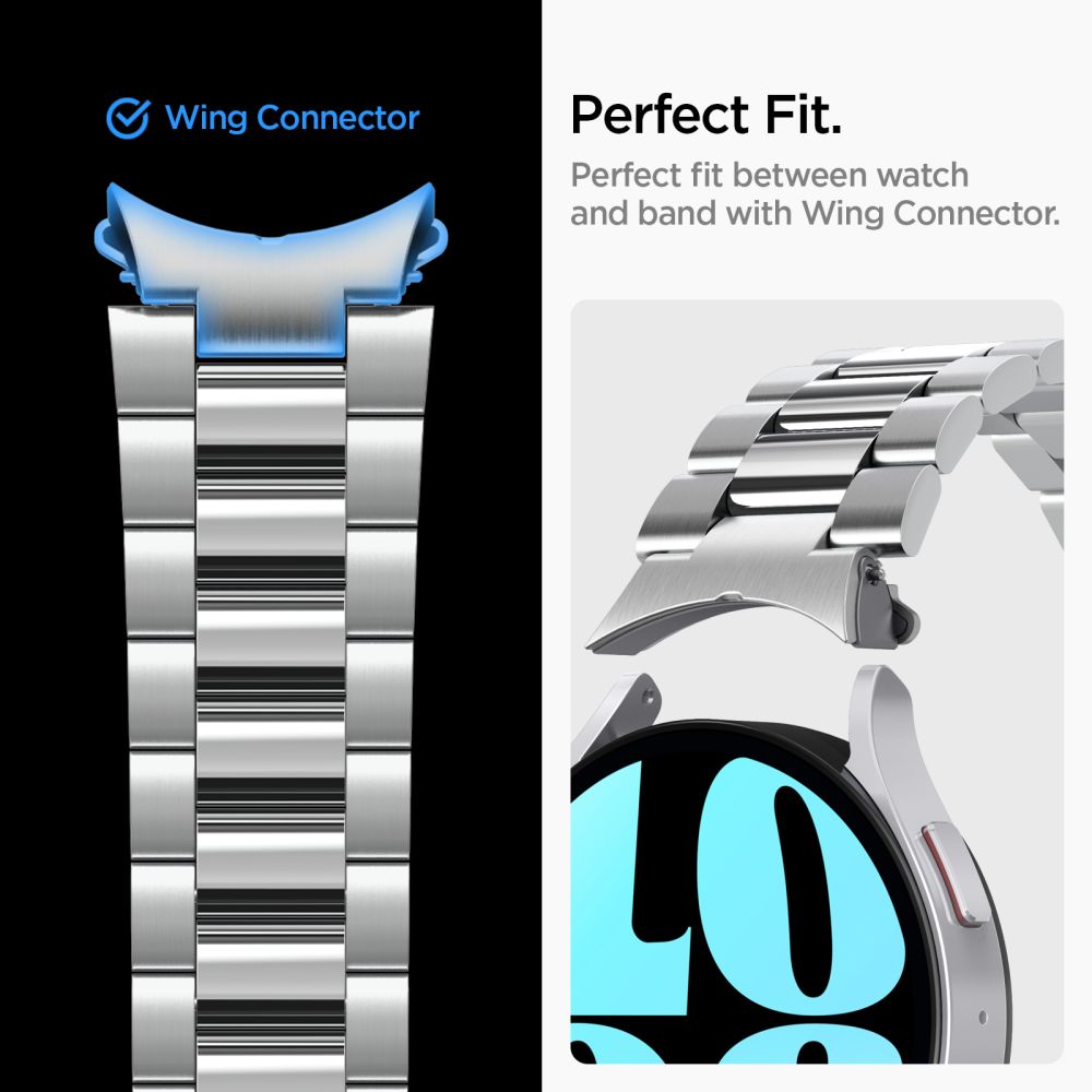 Spigen Modern Fit Band for Samsung Galaxy Watch6 44mm, Silver AMP06498