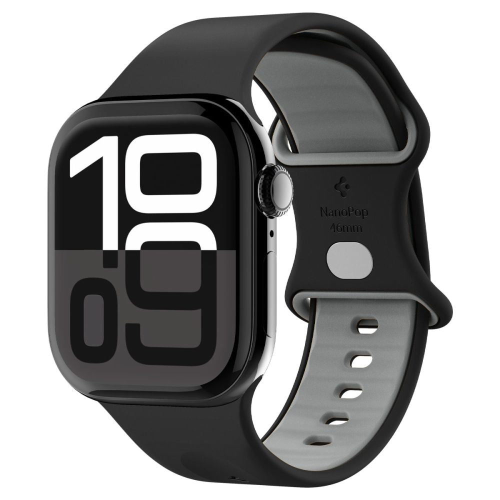 Remienok Spigen Nano Pop pre Apple Watch 49mm / 46mm / 45mm / 44mm / 42mm Series, Čierny AMP09321