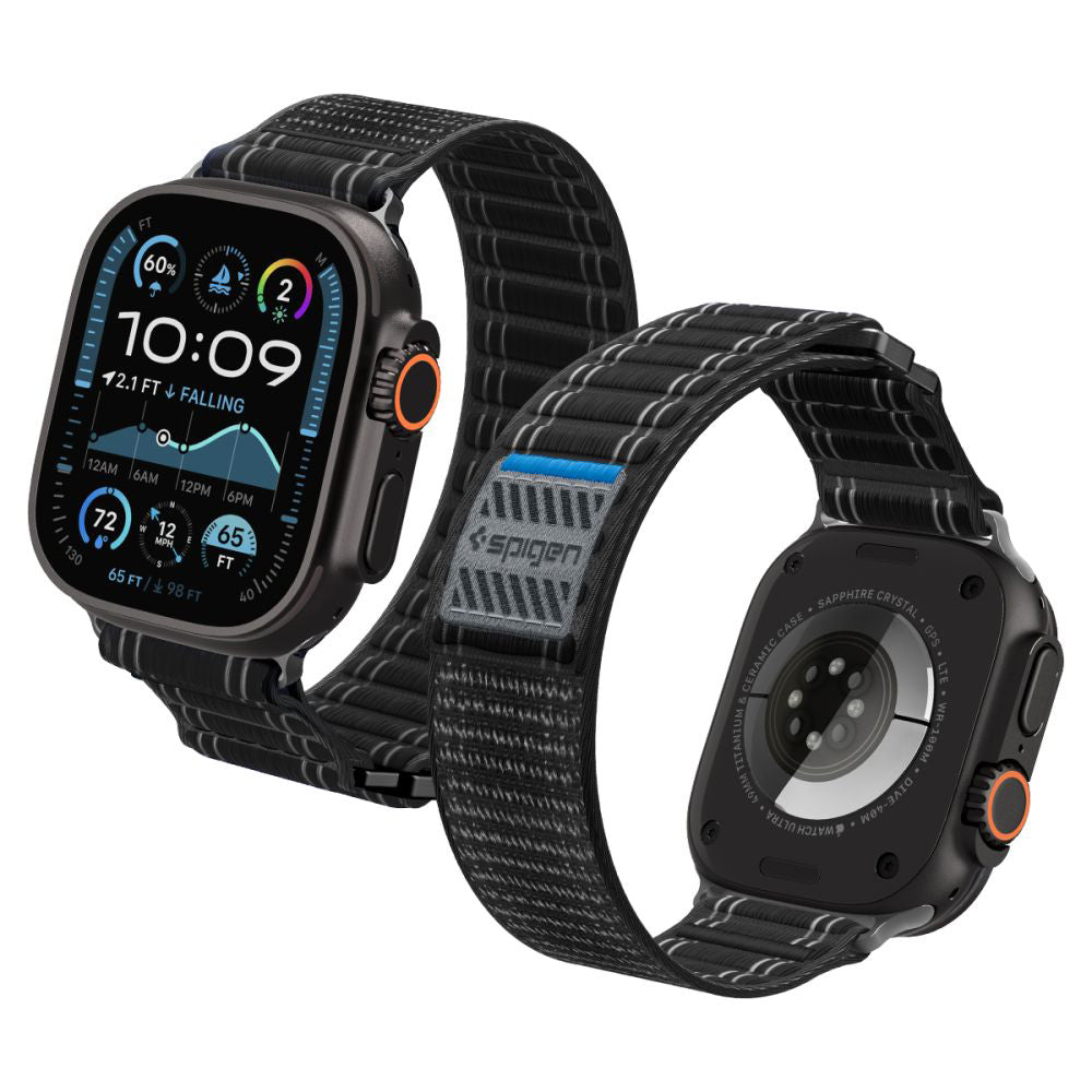 Remienok Spigen WBF0 pre Apple Watch 49mm / 46mm / 45mm / 44mm Series, Čierny AMP10141