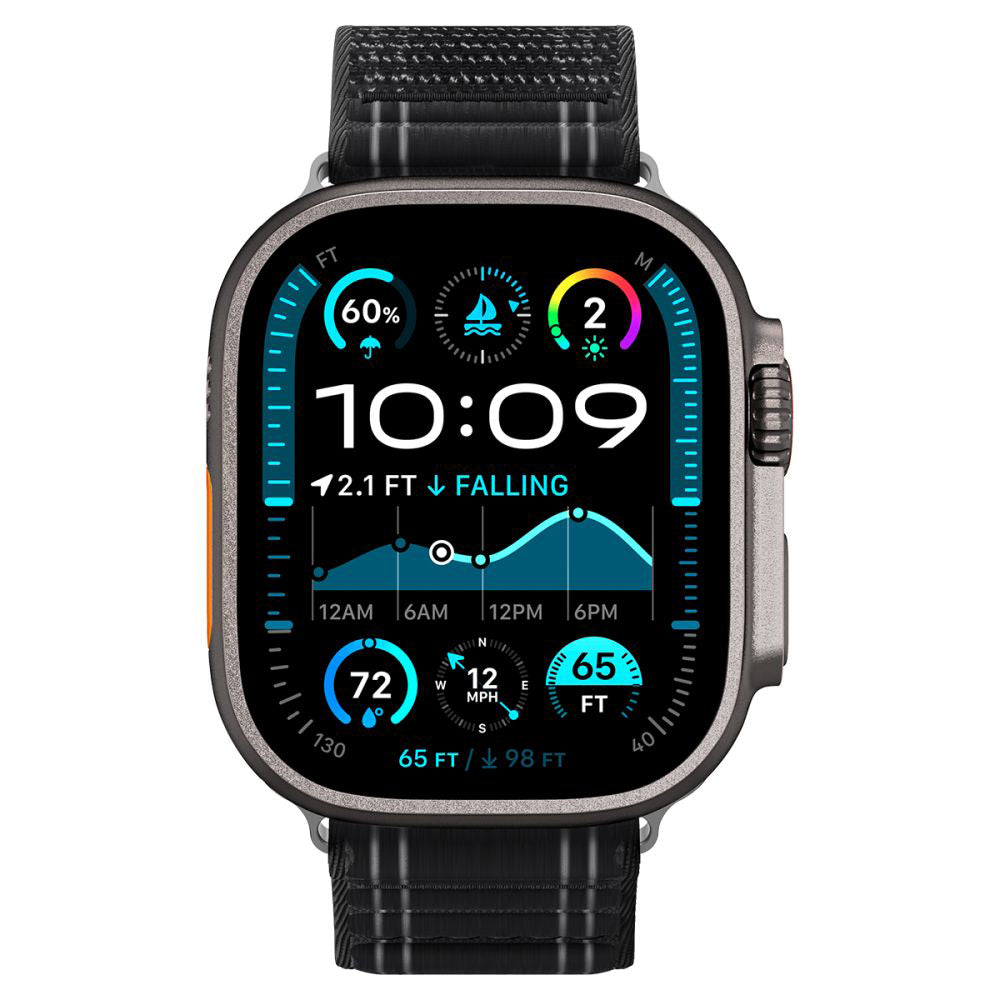 Remienok Spigen WBF0 pre Apple Watch 49mm / 46mm / 45mm / 44mm Series, Čierny AMP10141