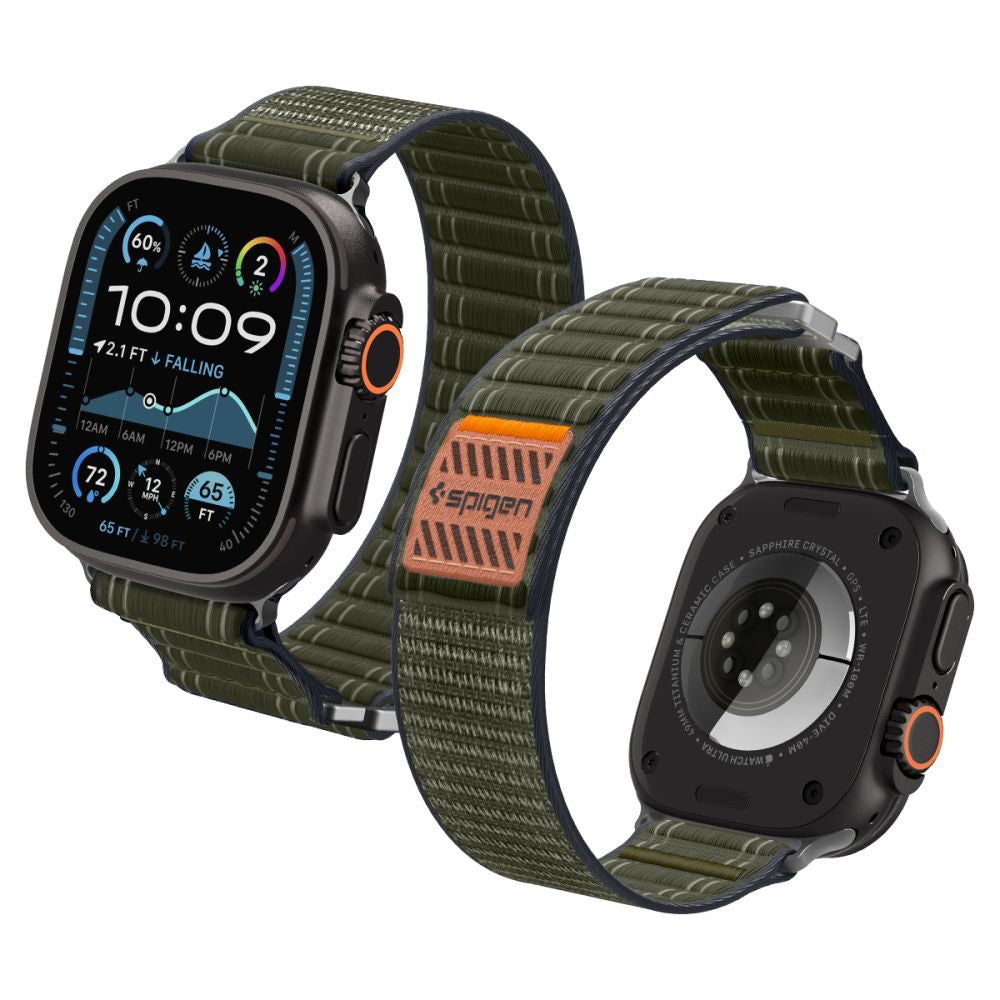 Remienok Spigen WBF0 pre Apple Watch 49mm / 46mm / 45mm / 44mm Series, Zelený AMP10142