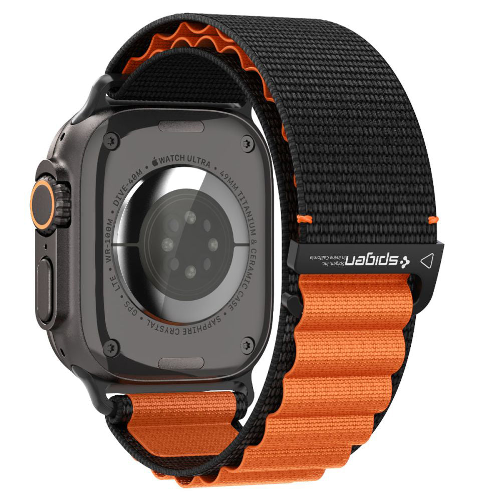 Remienok Spigen WBF1 pre Apple Watch 49mm / 46mm / 45mm / 44mm Series, Čierno-oranžový AMP10145
