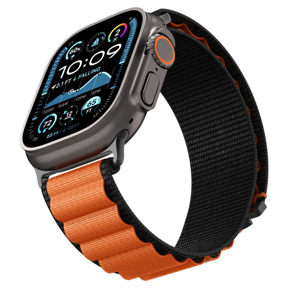 Remienok Spigen WBF1 pre Apple Watch 49mm / 46mm / 45mm / 44mm Series, Čierno-oranžový AMP10145