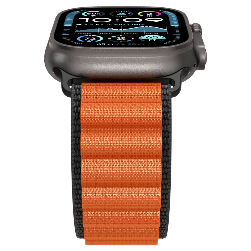Remienok Spigen WBF1 pre Apple Watch 49mm / 46mm / 45mm / 44mm Series, Čierno-oranžový AMP10145