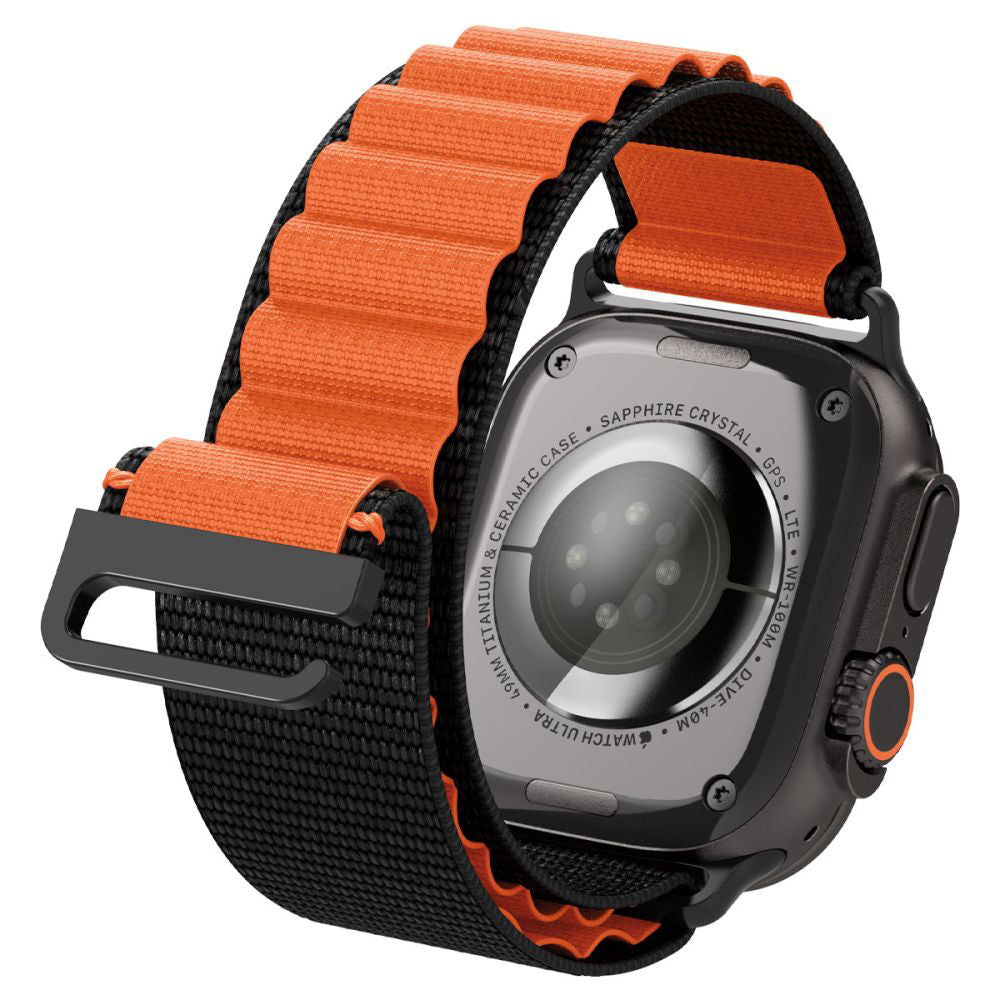 Remienok Spigen WBF1 pre Apple Watch 49mm / 46mm / 45mm / 44mm Series, Čierno-oranžový AMP10145
