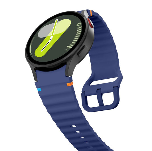 Tech-Protect silikónový športový remienok pre Samsung Galaxy Watch7 / Watch FE / Watch6 / Watch5 / Watch4 Series, námornícka modrá