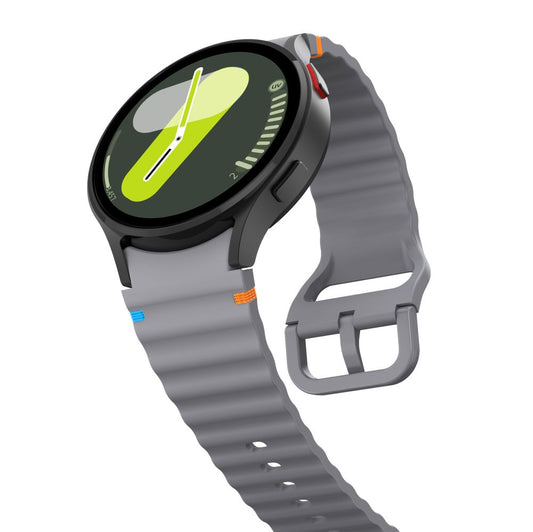 Tech-Protect silikónový športový remienok pre Samsung Galaxy Watch7 / Watch FE / Watch6 / Watch5 / Watch4 Series, sivý