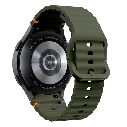 Tech-Protect silikónový športový remienok pre Samsung Galaxy Watch7 / Watch FE / Watch6 / Watch5 / Watch4 Series, farba khaki