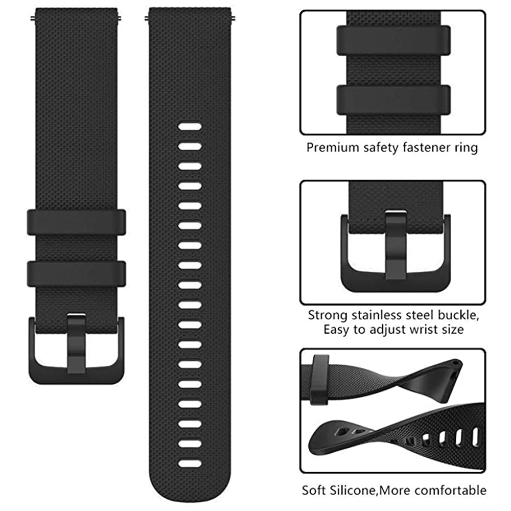 Techsuit W006 remienok pre Samsung Galaxy Watch / Huawei Watch Series, 22mm, Čierny