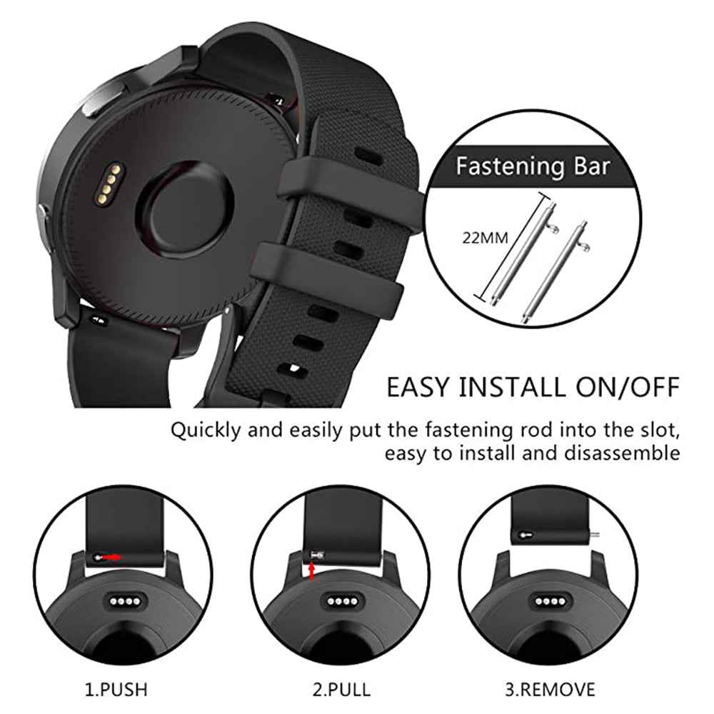 Techsuit W006 remienok pre Samsung Galaxy Watch / Huawei Watch Series, 22mm, Čierny