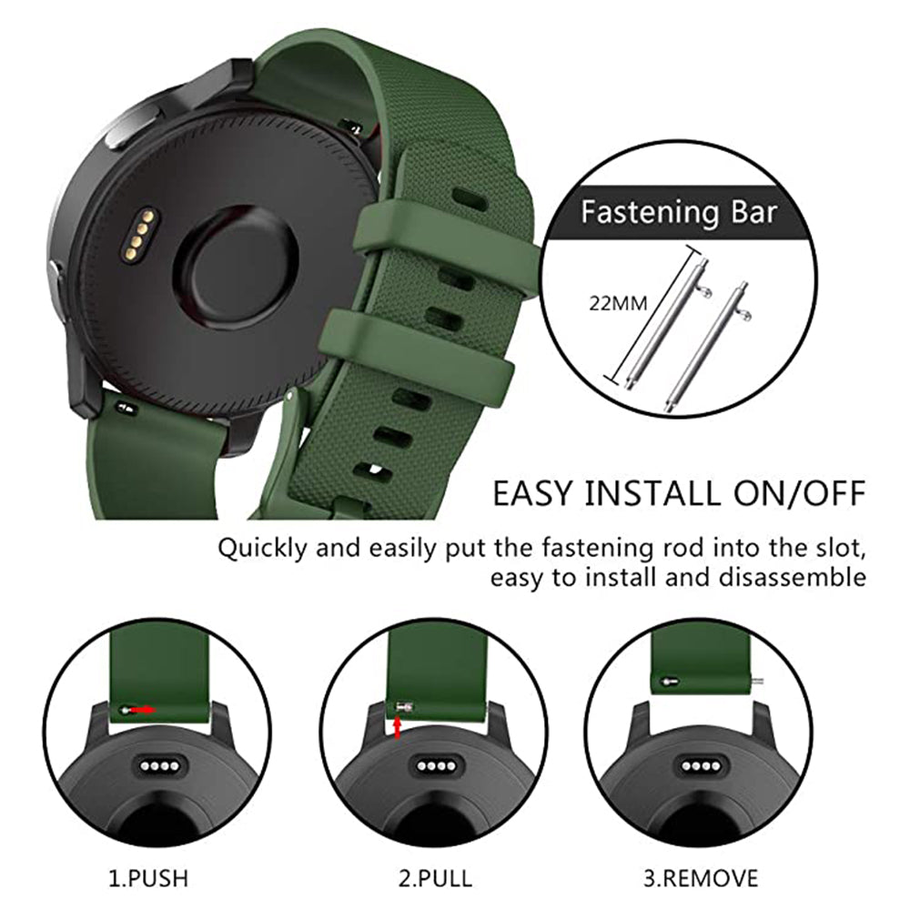 Techsuit W006 remienok pre Samsung Galaxy Watch / Huawei Watch Series, 22mm, Zelený