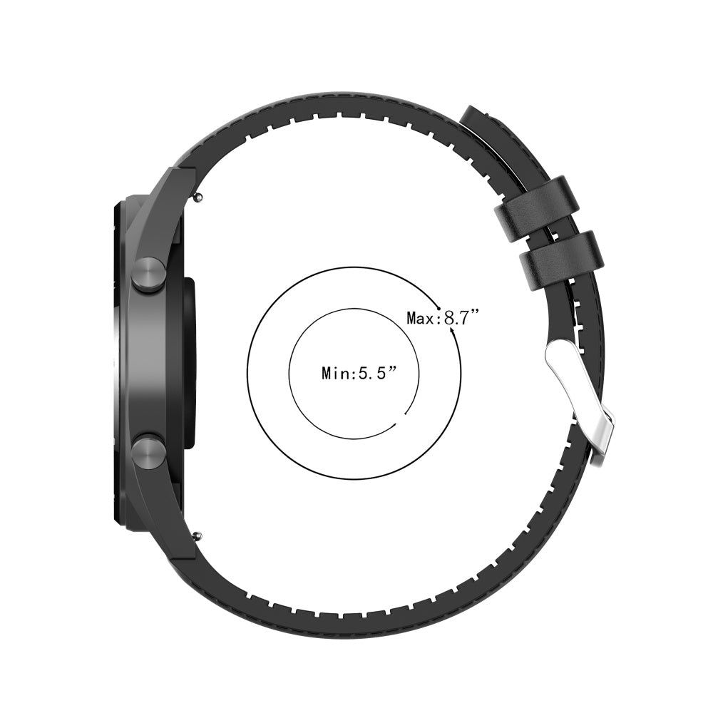 Techsuit W007 remienok pre Samsung Galaxy Watch / Huawei Watch Series, 22mm, Čierny
