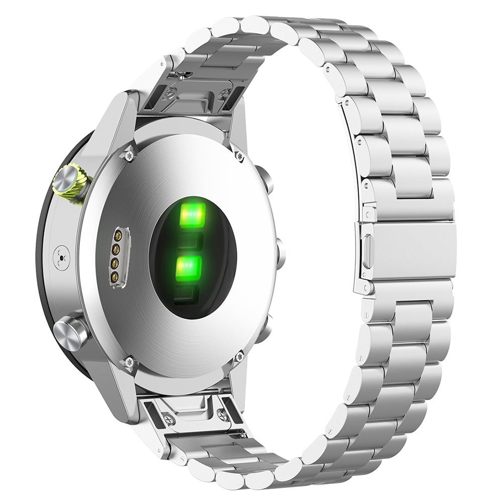 Techsuit W010 remienok pre Garmin Watch Fenix / Forerunner Series, 22mm, Strieborný