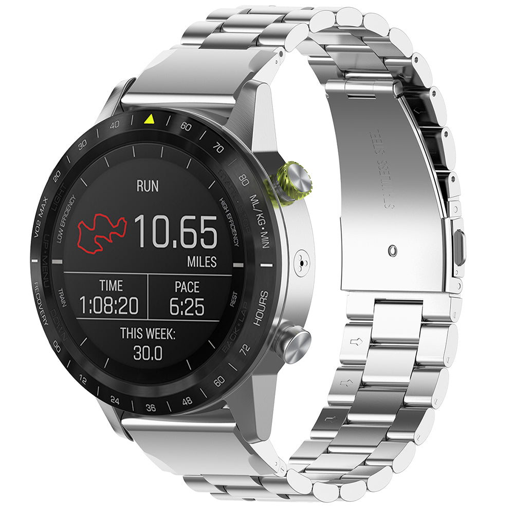 Techsuit W010 remienok pre Garmin Watch Fenix / Forerunner Series, 22mm, Strieborný