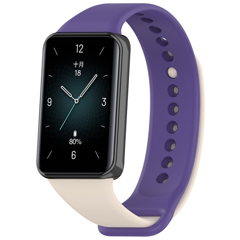 Techsuit W014 remienok pre Honor Band 9, Krémová Fialová