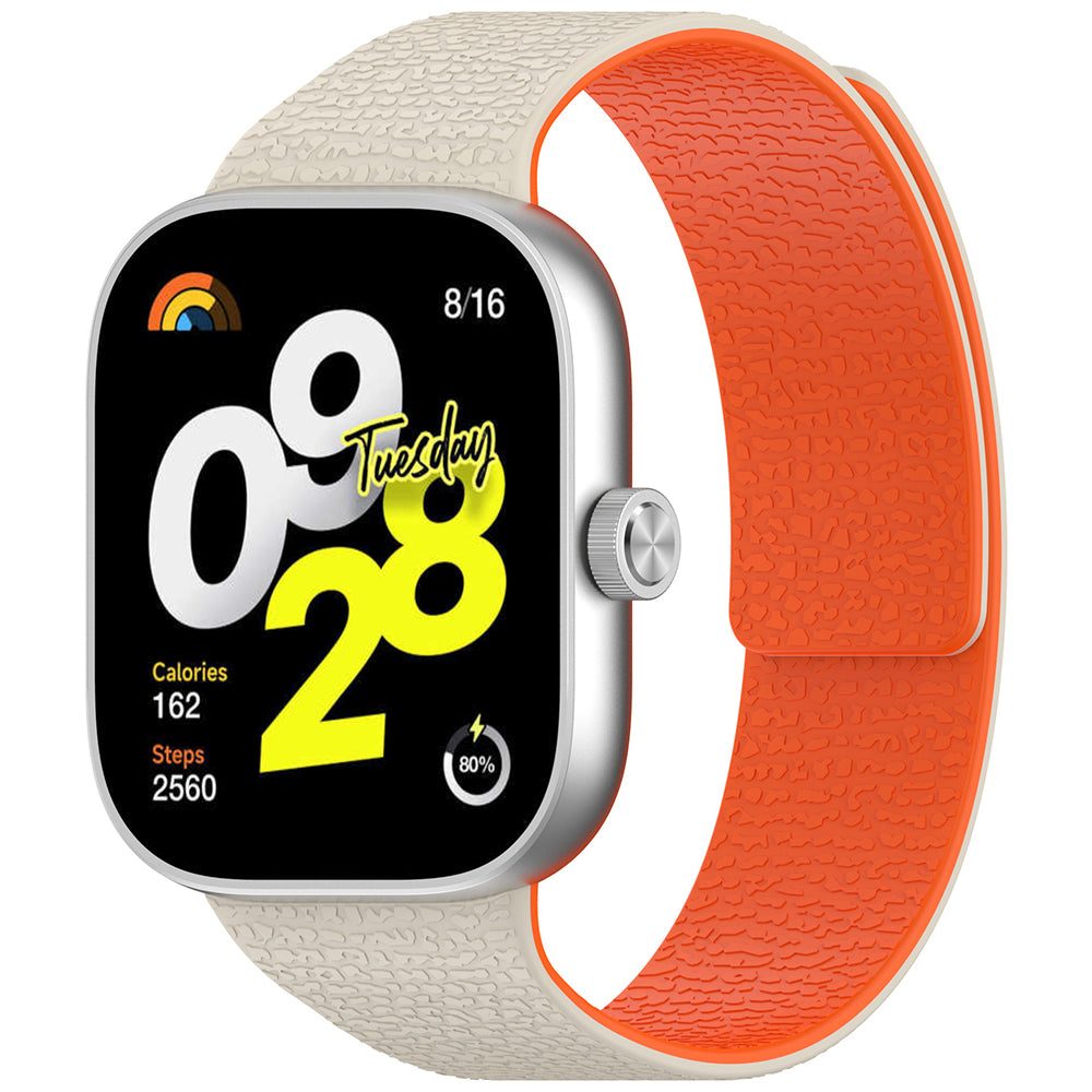 Techsuit W016 remienok pre Xiaomi Smart Band / Watch Series, Béžovo Oranžová