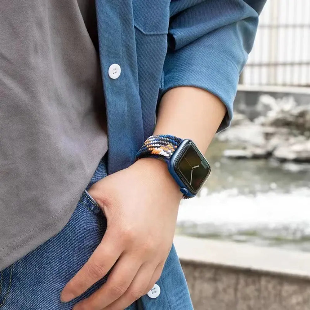 Techsuit W032 Strap for Apple Watch 49mm / 46mm / 45mm / 44mm / 42mm Series, Multicolor Green