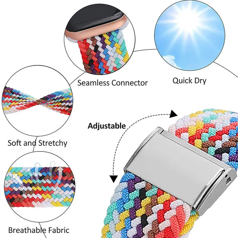 Techsuit W032 Strap for Apple Watch 49mm / 46mm / 45mm / 44mm / 42mm Series, Multicolor Green
