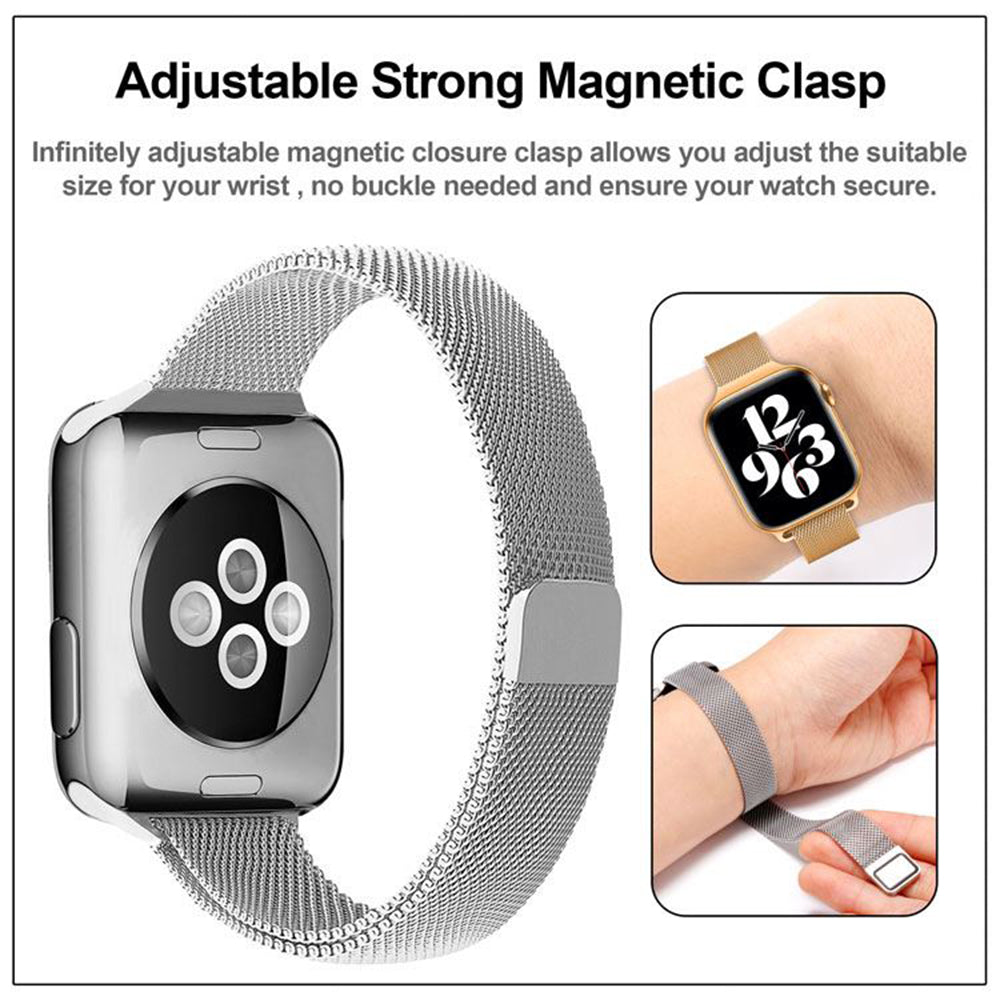 Techsuit W034 Strap for Apple Watch 42mm / 41mm / 40mm / 38mm Series, Black