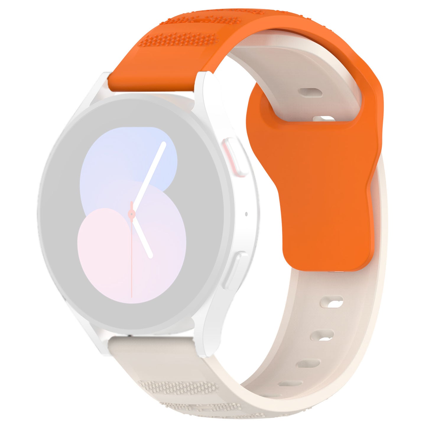 Techsuit W050 remienok pre Samsung Galaxy Watch / Huawei Watch Series, Oranžovo-béžový
