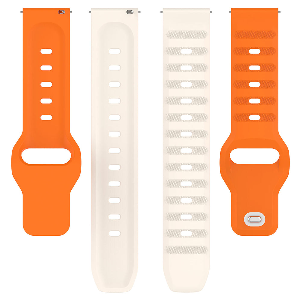 Techsuit W050 remienok pre Samsung Galaxy Watch / Huawei Watch Series, Oranžovo-béžový