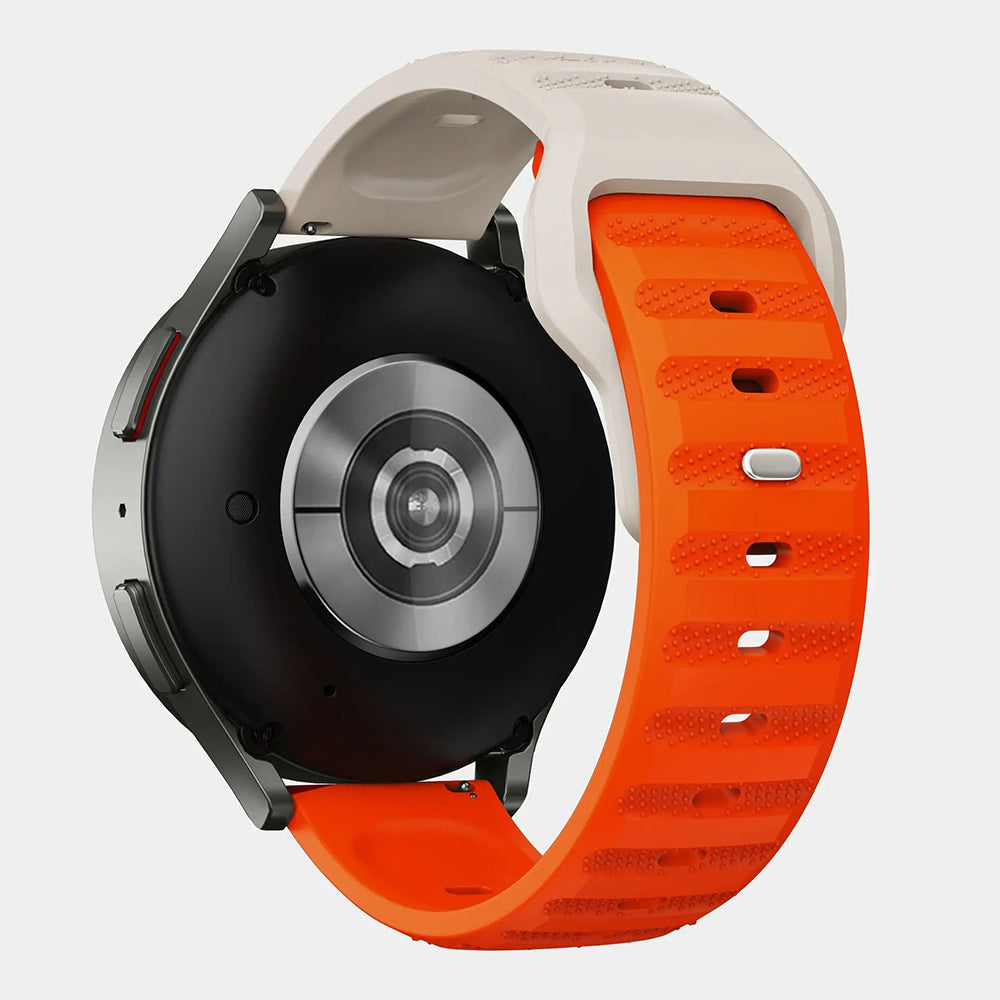 Techsuit W050 remienok pre Samsung Galaxy Watch / Huawei Watch Series, Oranžovo-béžový