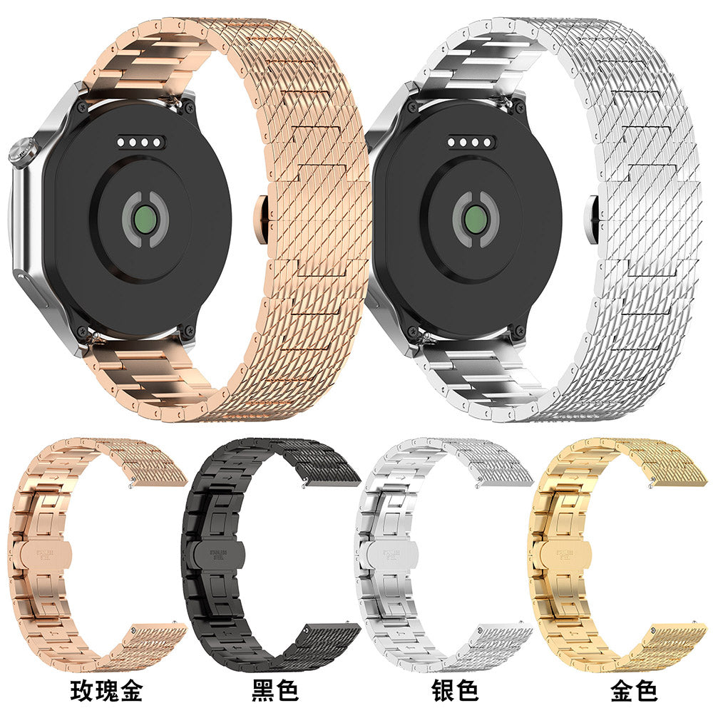 Techsuit W052 remienok pre Huawei Watch / Xiaomi Watch Series, 22mm, Strieborný