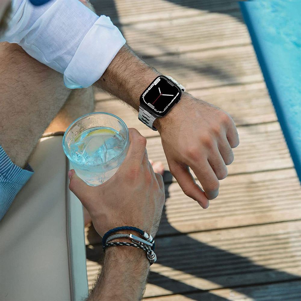 Techsuit W063 remienok pre Apple Watch 49mm / 46mm / 45mm / 44mm / 42mm Series, Strieborný