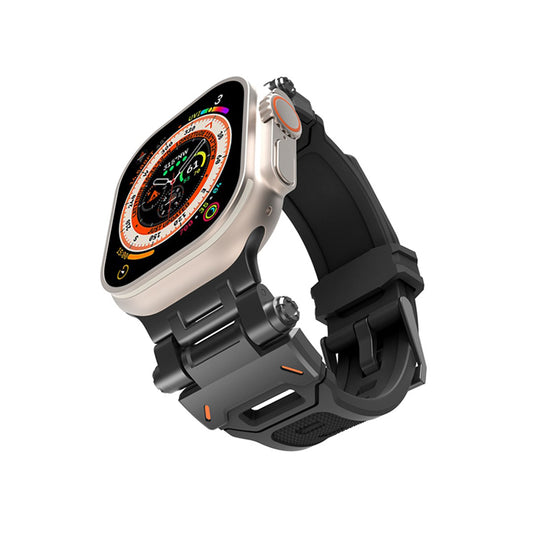 Remienok Techsuit W064 pre Apple Watch 49mm / 46mm / 45mm / 44mm / 42mm Series, čierny
