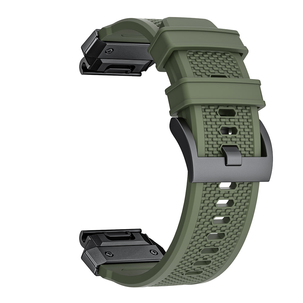 Techsuit W068 remienok pre Garmin Watch Fenix / Forerunner / Approach Series, 22mm, Zeleno-čierny