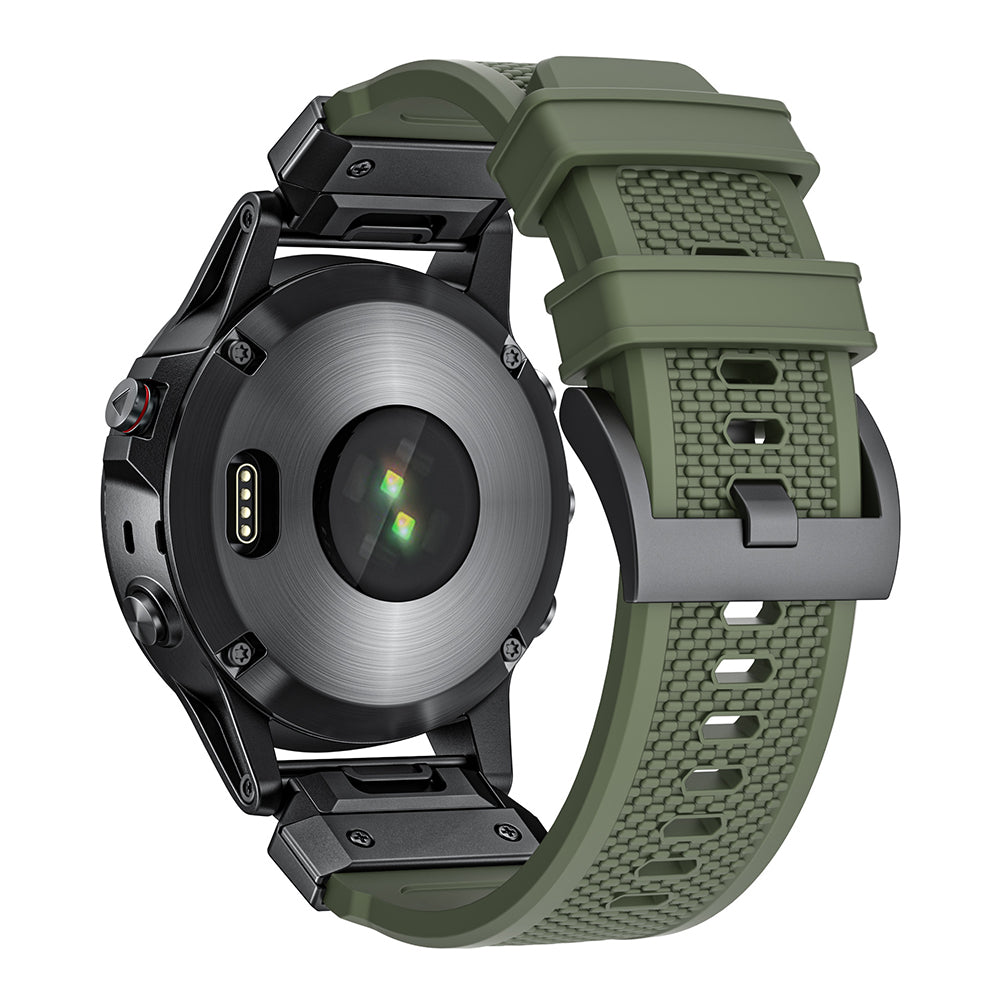 Techsuit W068 remienok pre Garmin Watch Fenix Series, 26mm, Čierno-oranžový
