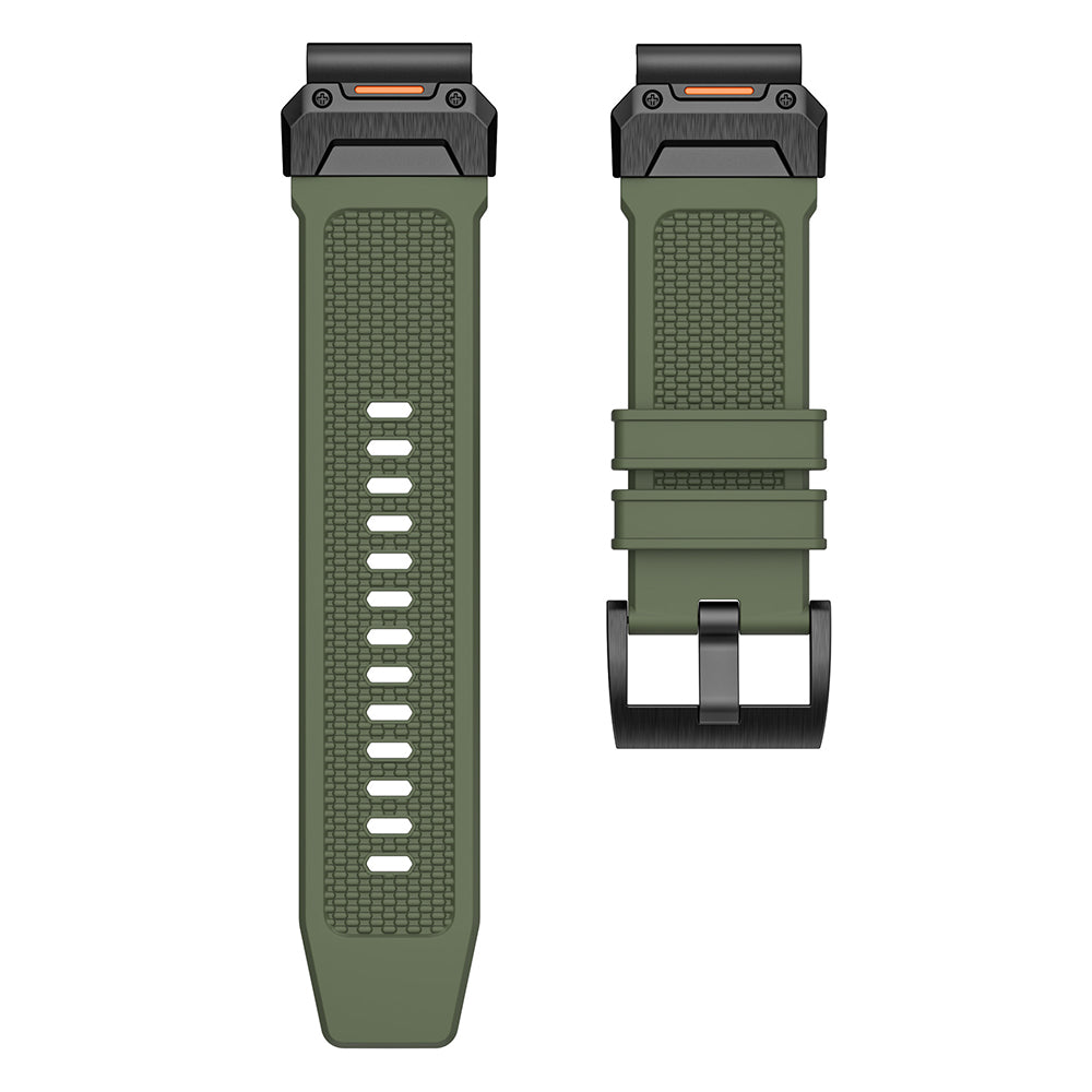 Techsuit W068 remienok pre Garmin Watch Fenix Series, 26mm, Čierno-oranžový